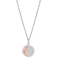 XENOX Silver Set Anhänger Mond & Sterne 45cm