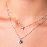 Xenox Damen 925 Sterling Silber Halskette XS7347