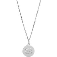 Xenox Silver Damen Halskette mit Coin-Anhänger Infinity XS3436K