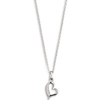 Xenox Damen Halskette mit Zirkonia Herz Anhänger Silber XS3417K