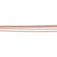 Ernstes Design Damen Drahtseil Kette 5-fach Edelstahl Rotgold DS5.RG.50