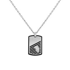 🦚 Dog Tag Kette Burren für Herren aus Edelstahl