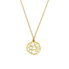 🦚 Damenkette Herz aus vergoldetem Sterlingsilber