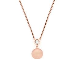 🦚 Halskette Delicato für Damen aus Edelstahl, rosé