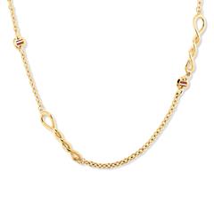 🦚 Dressed Halskette für Damen aus Edelstahl, IP Gold