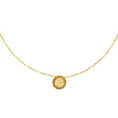 🦚 Crystal Family Damen Gravurkette aus Edelstahl, IP Gold