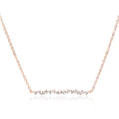 🦚 Kette für Damen aus 925er Silber, rosévergoldet