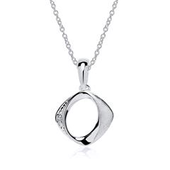 🦚 Kette aus 585er Weißgold mit Diamant