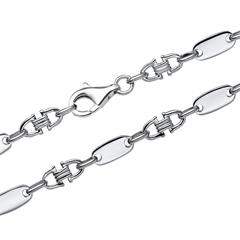 🦚 Herren Plattenkette aus 925er Sterlingsilber