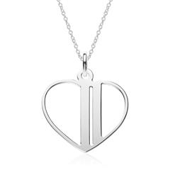 🦚 Kette aus Sterlingsilber in Herzform