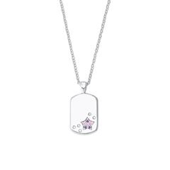 🦚 Gravierbare Dog Tag Kette für Mädchen aus 925er Silber