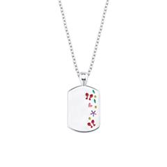 🦚 Dog Tag Kette für Mädchen aus Sterlingsilber gravierbar