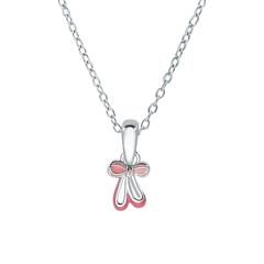 🦚 Kinderkette Ballettschuhe aus 925er Silber, Emaille