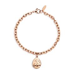 🦚 Damen Armkette Treasure Bold Drop aus Edelstahl, rosé