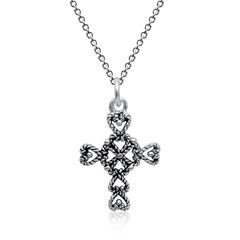 🦚 Silberkette inkl. Anhänger Kreuz