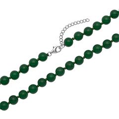 🦚 Kette aus 8mm facettierten Jadeperlen