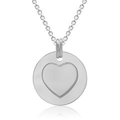 🦚 Kette mit beweglichem Herz-Anhänger 925er Silber