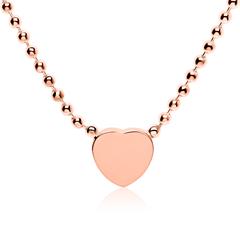 🦚 Gravierbare Kette Herz aus rosévergoldetem 925er Silber