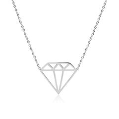 🦚 Kette Diamant aus Edelstahl