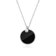 🦚 Edelstahl Kette mit Perle