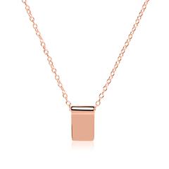 🦚 Gravierbare Kette aus Sterlingsilber rosévergoldet