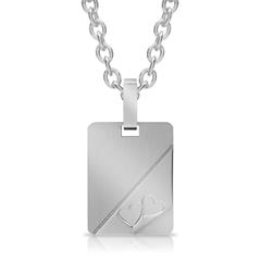🦚 Kette mit Anhänger mit Herzmotiven Edelstahl
