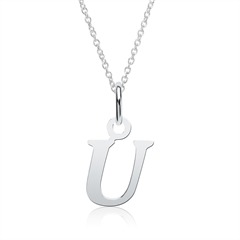 🦚 Kette Buchstabe U aus Sterlingsilber