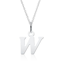 🦚 Kette Buchstabe W aus Sterlingsilber