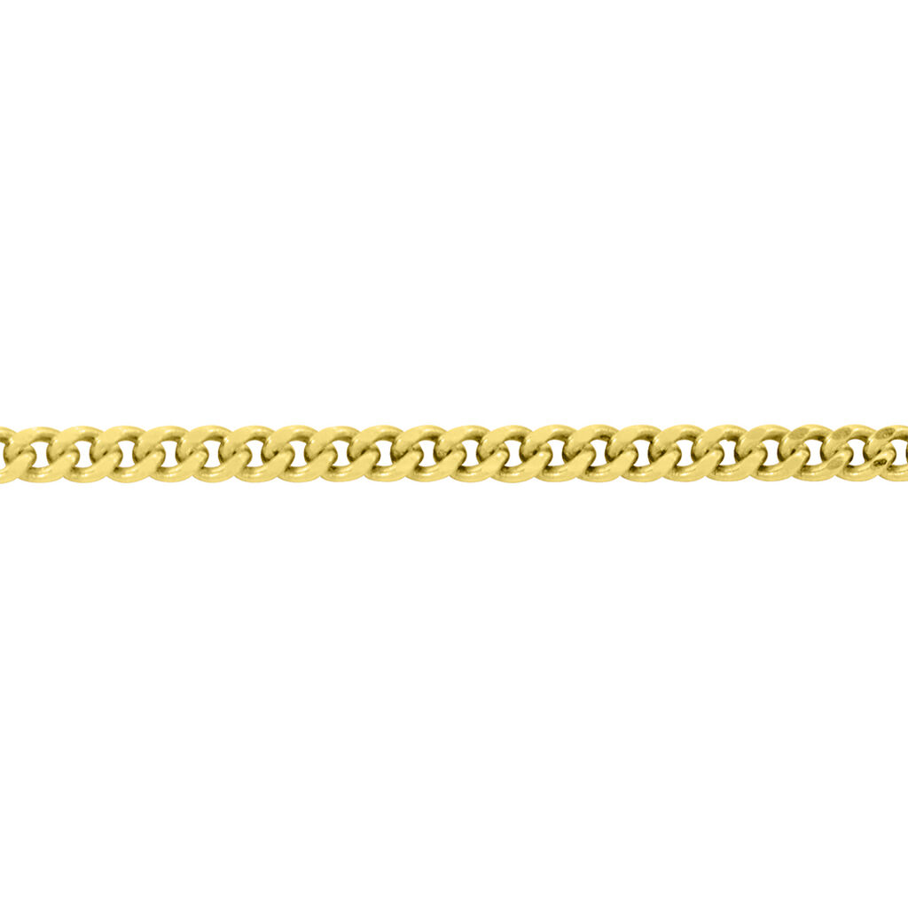 🦚 Damen Panzerkette Gold 375 , Kette ohne Stein