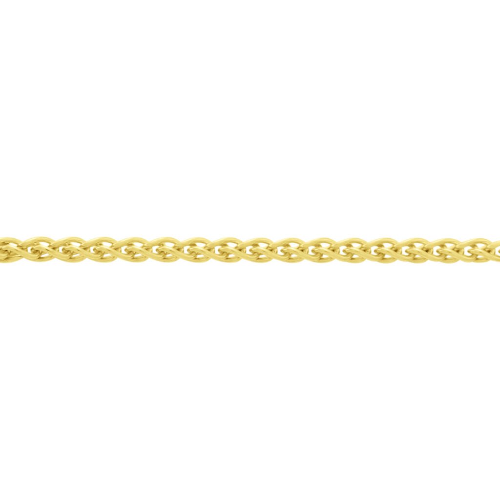🦚 Unisex Zopfkette Gold 375 , Kette ohne Stein