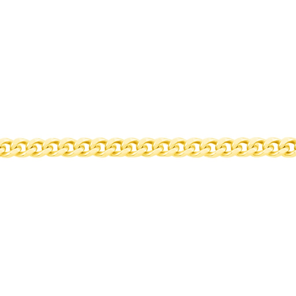 🦚 Damen Panzerkette Gold 375 , Kette ohne Stein