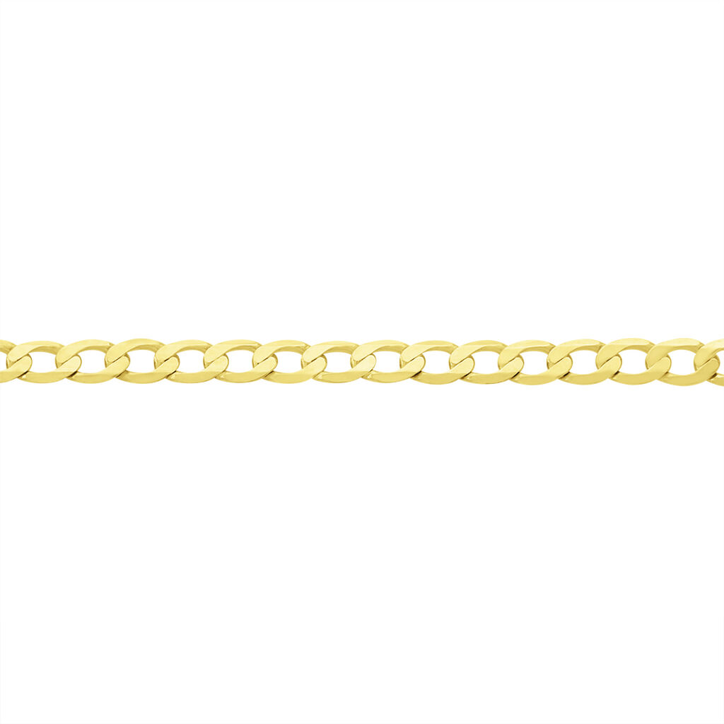 🦚 Unisex Panzerkette Facettiert Gold 375 , Kette ohne Stein