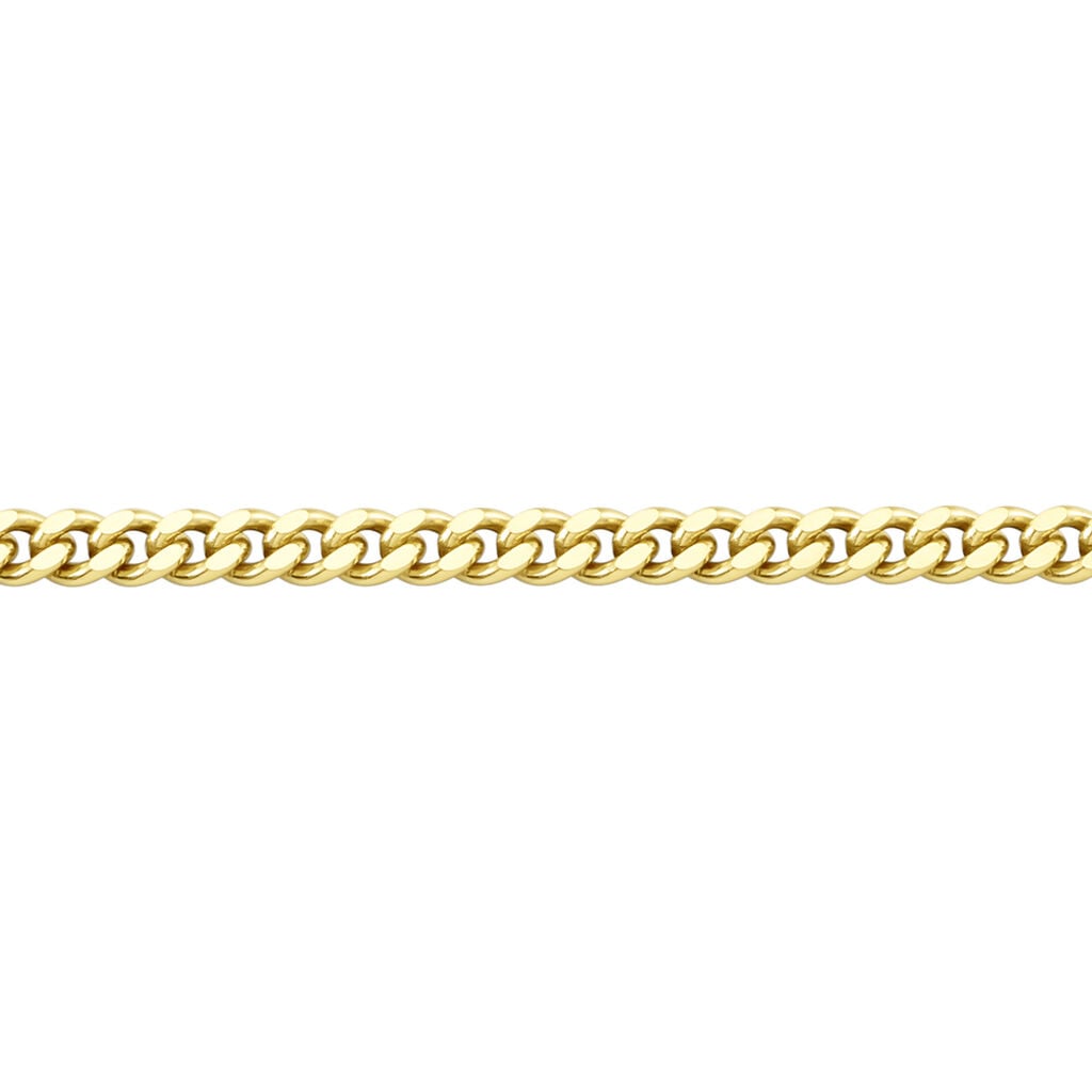 🦚 Kette Gold 375 Panzer, Kette ohne Stein
