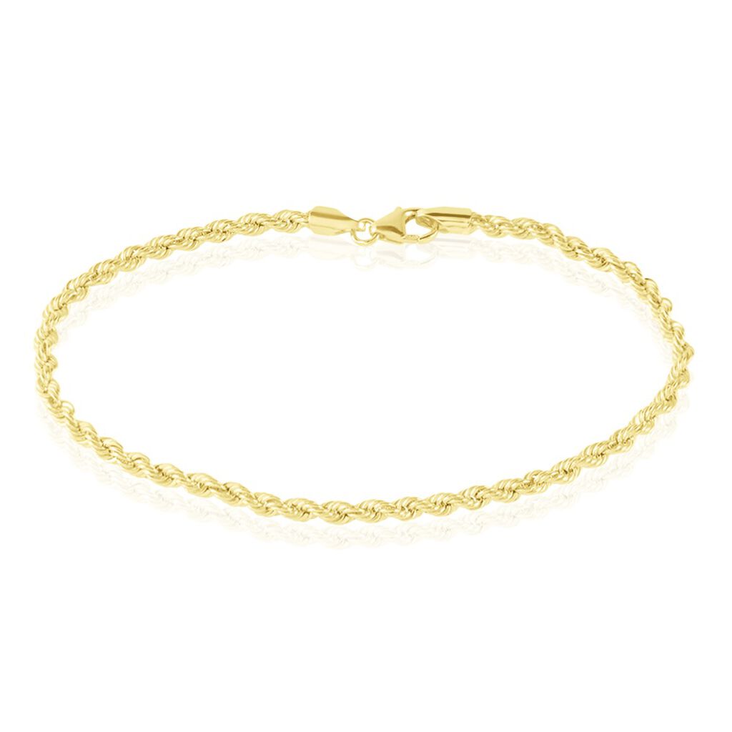 🦚 Damenarmband Kordelkette Gold 375 , Armkette ohne Stein