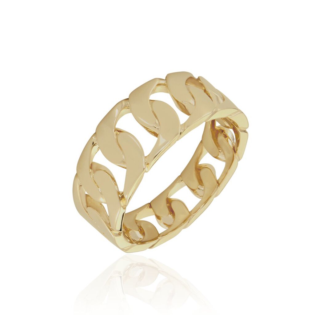 🦚 Damenring Messing Gold plattiert, Ring ohne Stein