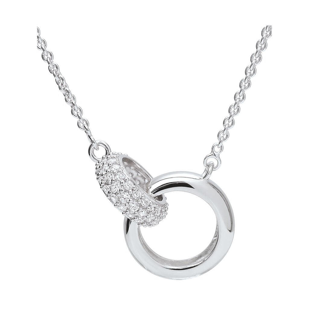 🦚 Damen Halskette Silber 925 Zirkonia Lima, Collier mit Stein