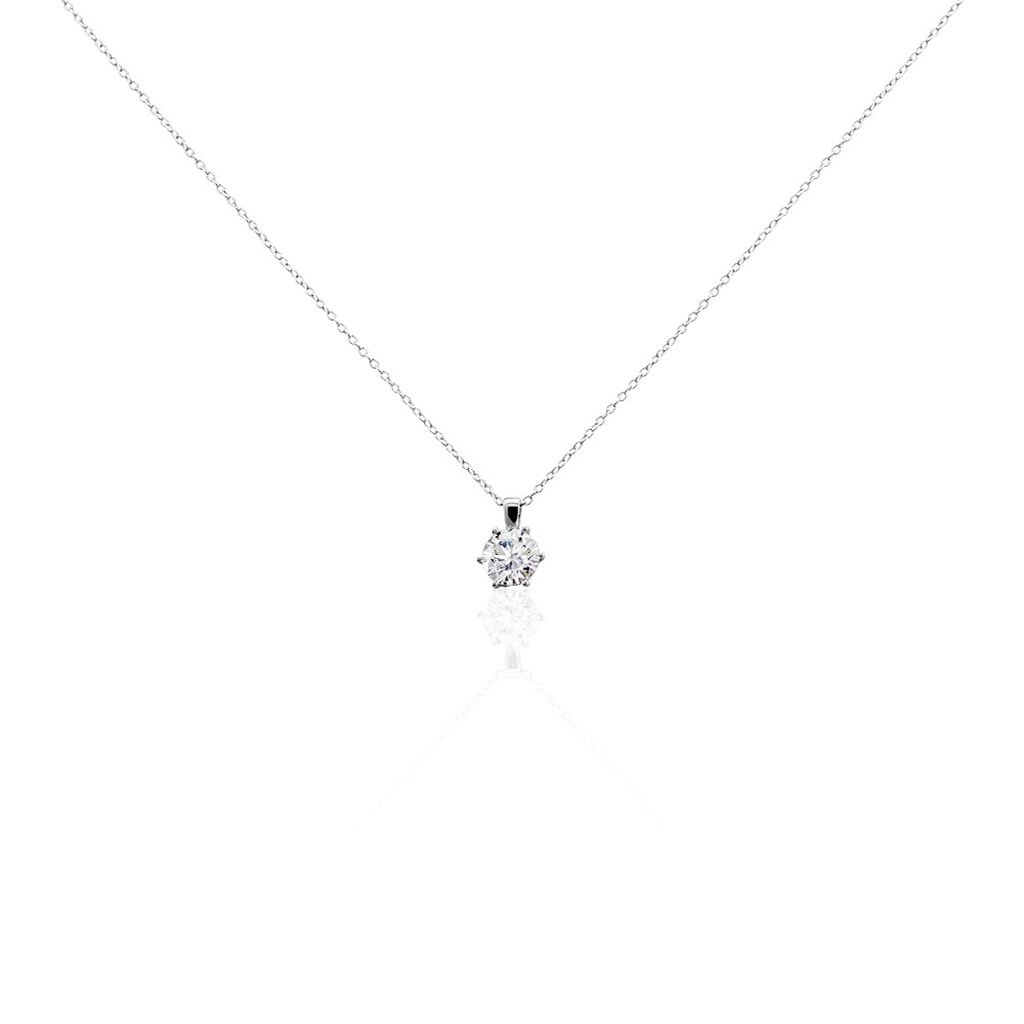 🦚 Damen Collier Silber 925 Zirkonia Marieta 1,15mm, Collier mit Stein