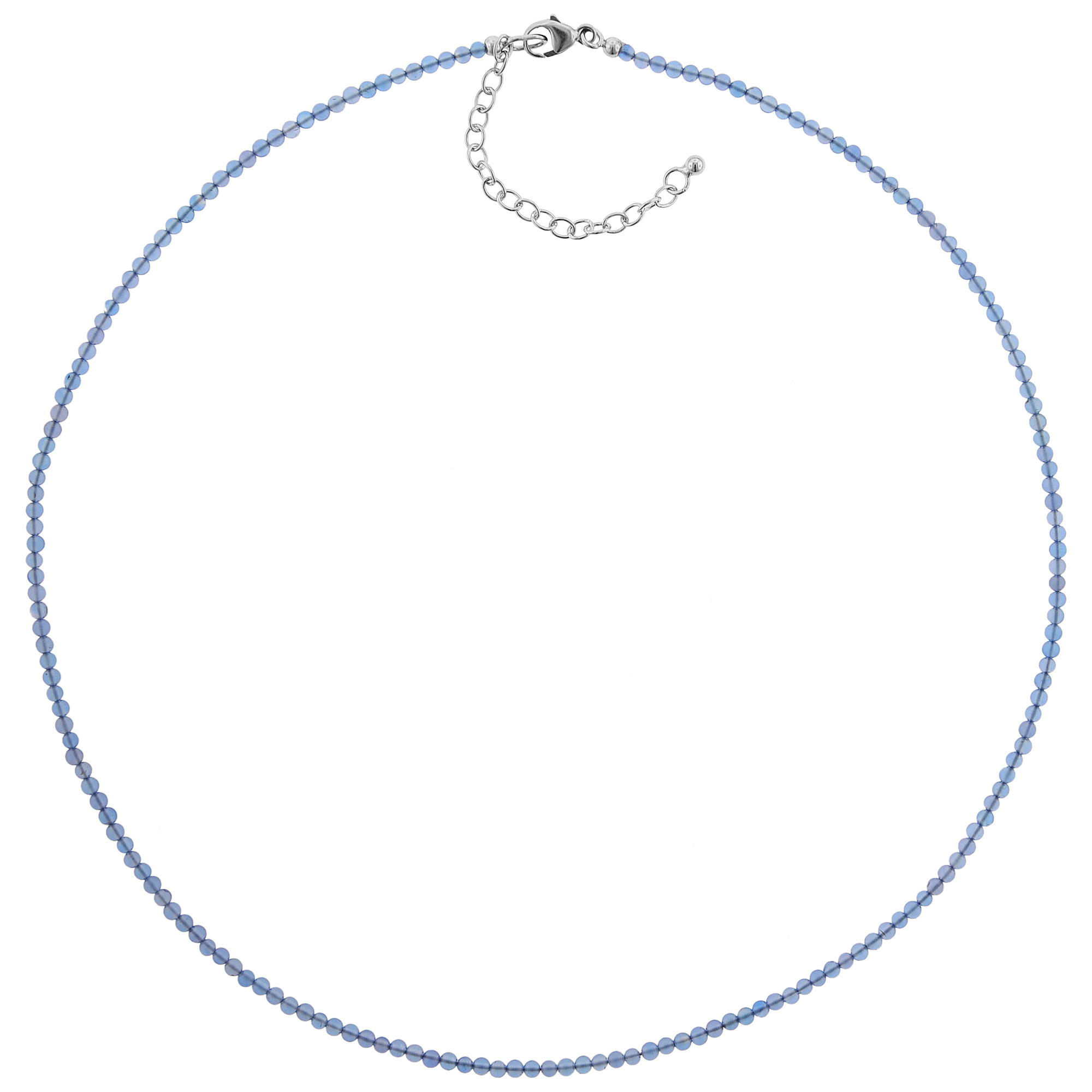 trendor 75479 Halskette für Damen Blauachat Ø 2,5 mm