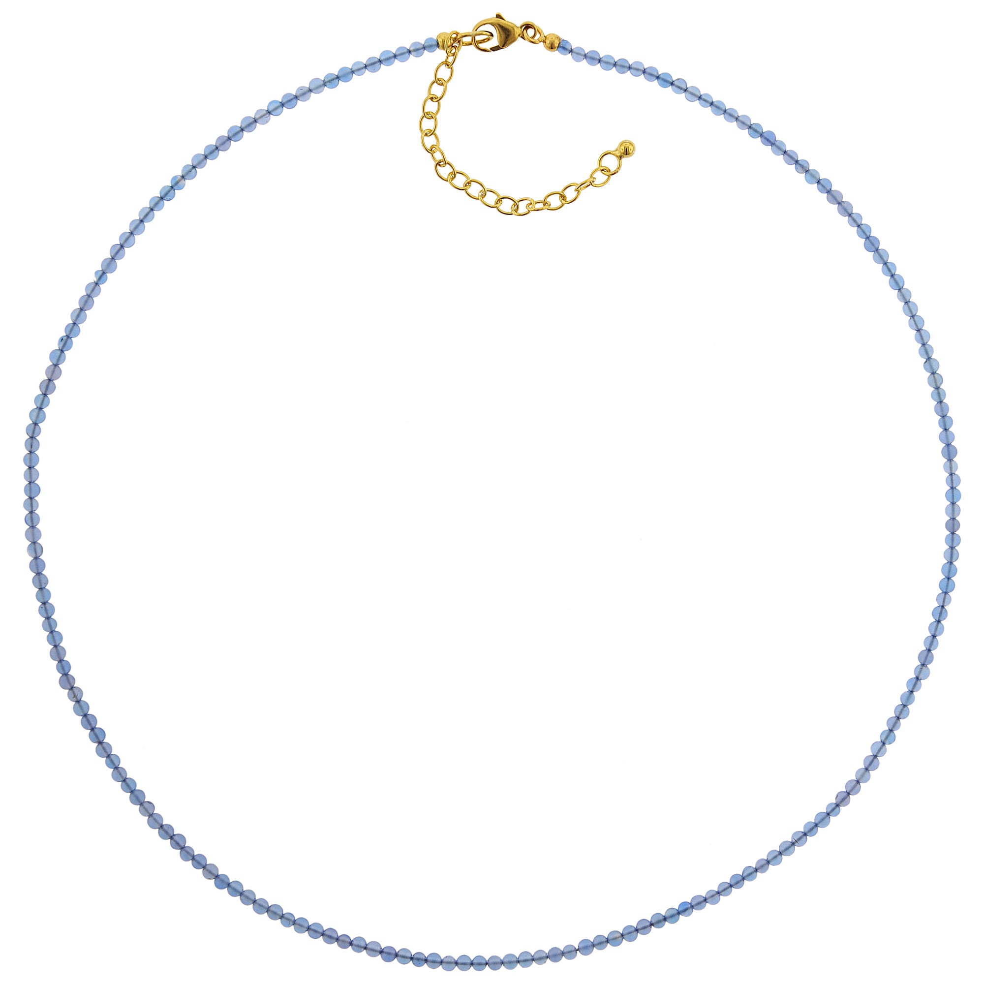 trendor 75480 Damen-Halskette Blauachat Ø 2,5 mm