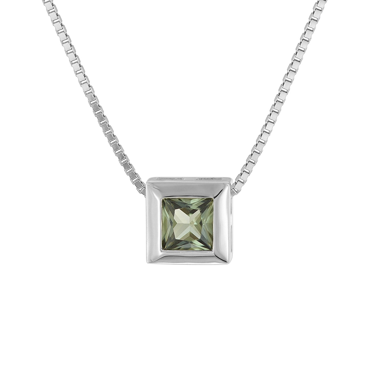 trendor 51655-05 Damen-Kette 925 Silber mit Anhänger synth. Turmalin