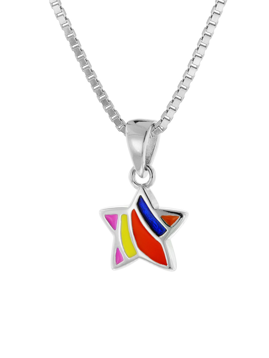 trendor 41681 Kinder-Halskette Silber 925 Collier mit Stern-Anhänger