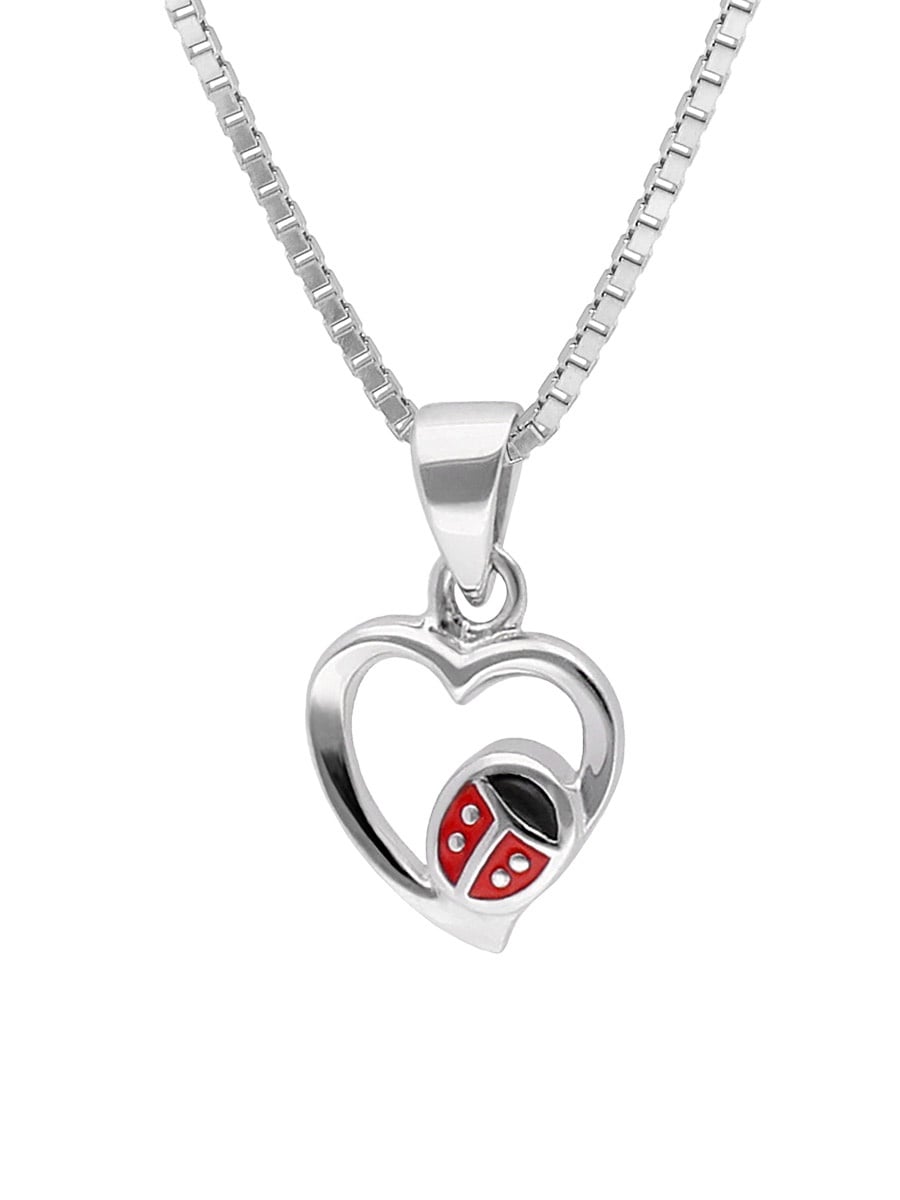 trendor 41677 Mädchen-Halskette mit Herz-Anhänger Silber 925 Collier