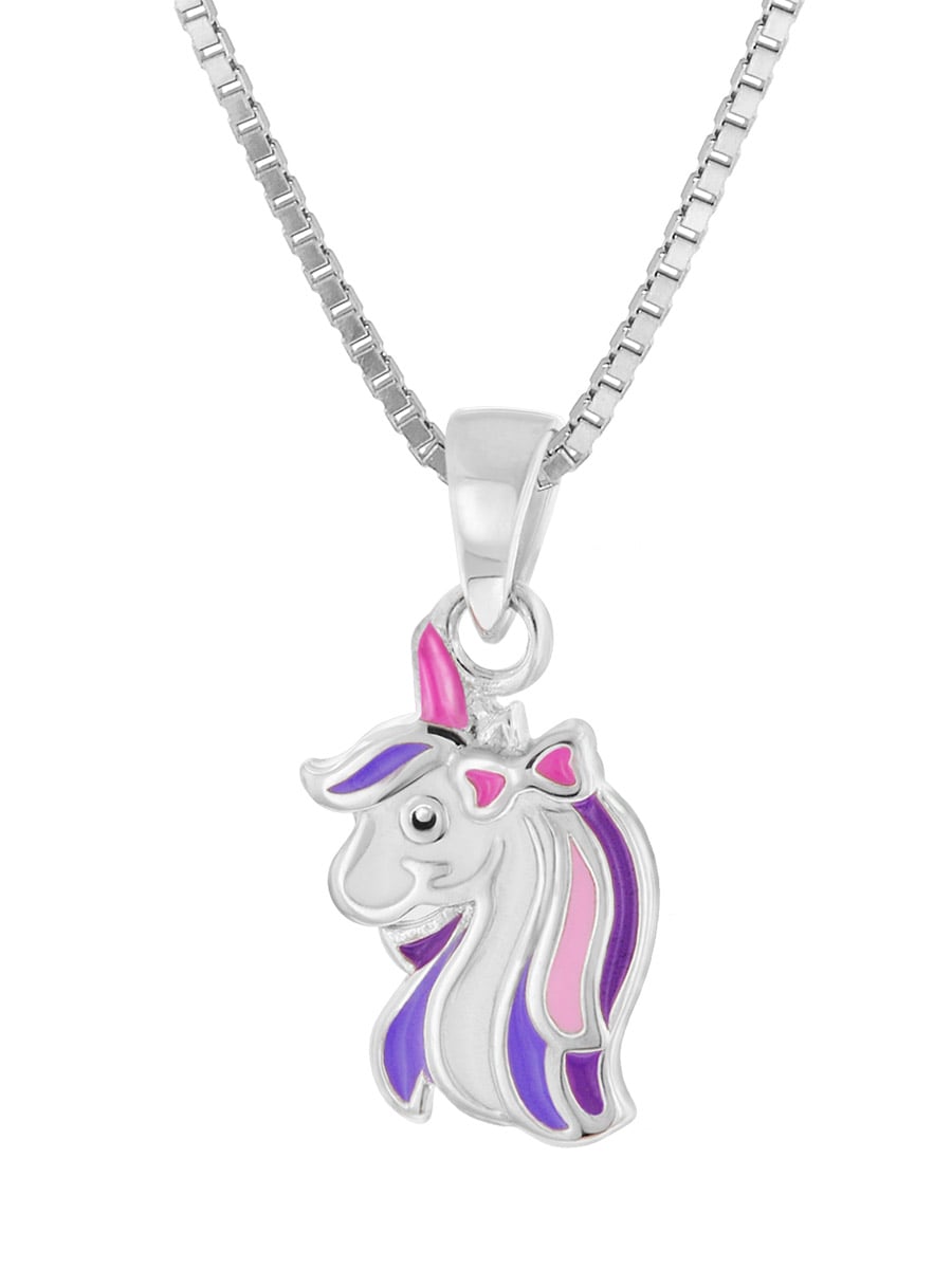 trendor 41696 Kinder-Halskette Einhorn Silber 925 Collier
