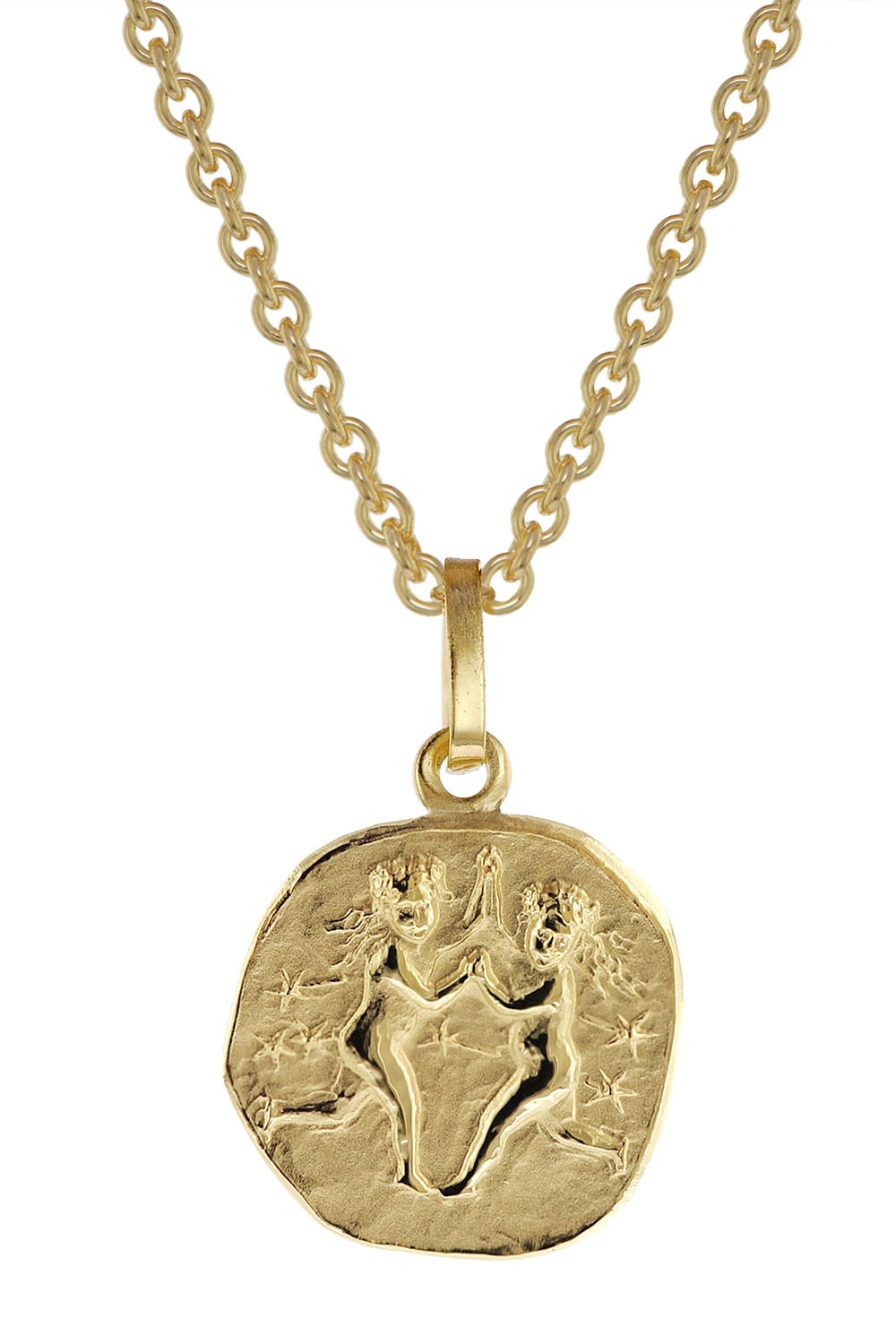 trendor 75905-06 Sternzeichen für Kinder Zwilling Gold 333 Anhänger + Kette