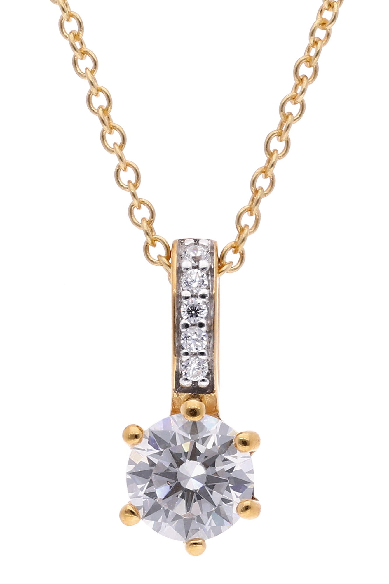 trendor 15161 Damenkette 925 Silber Vergoldet mit Zirkonia
