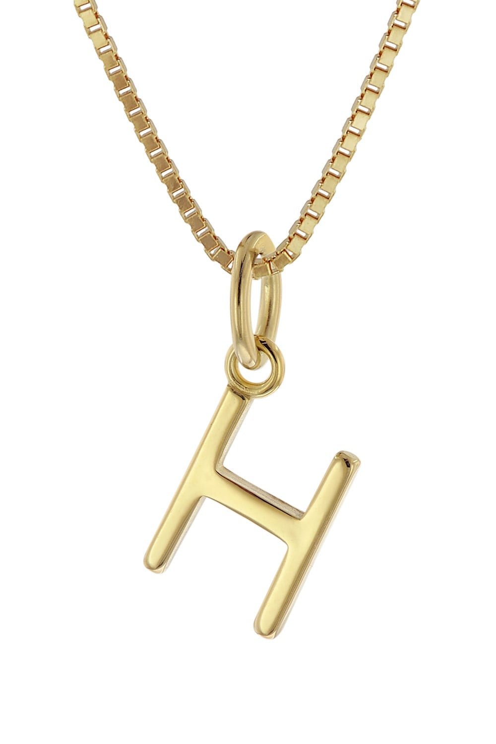 trendor 15255-H Damen-Kette mit Buchstabe H Anhänger Gold auf Silber 925