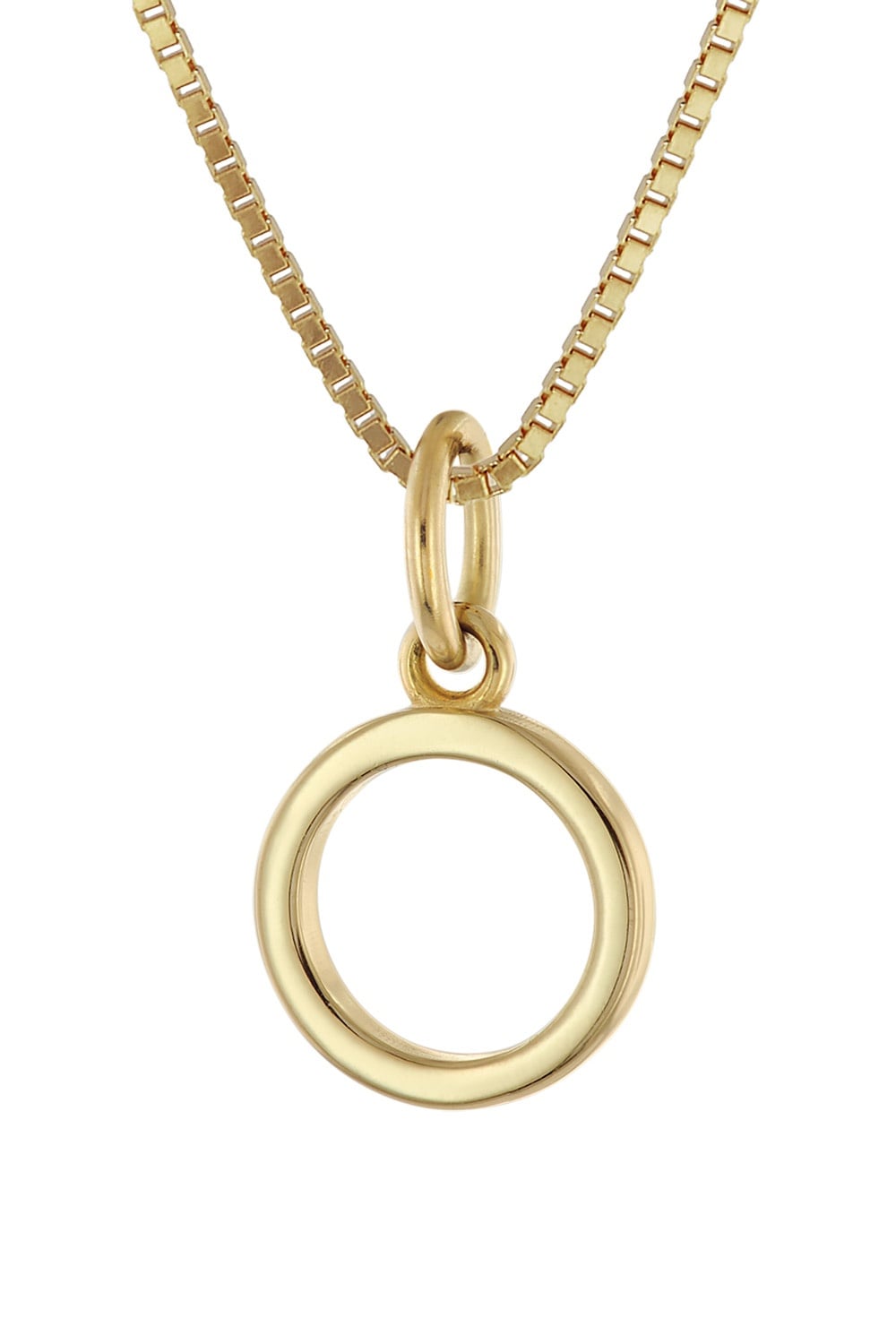 trendor 15255-O Damen-Kette mit Buchstabe O Anhänger Gold auf Silber 925
