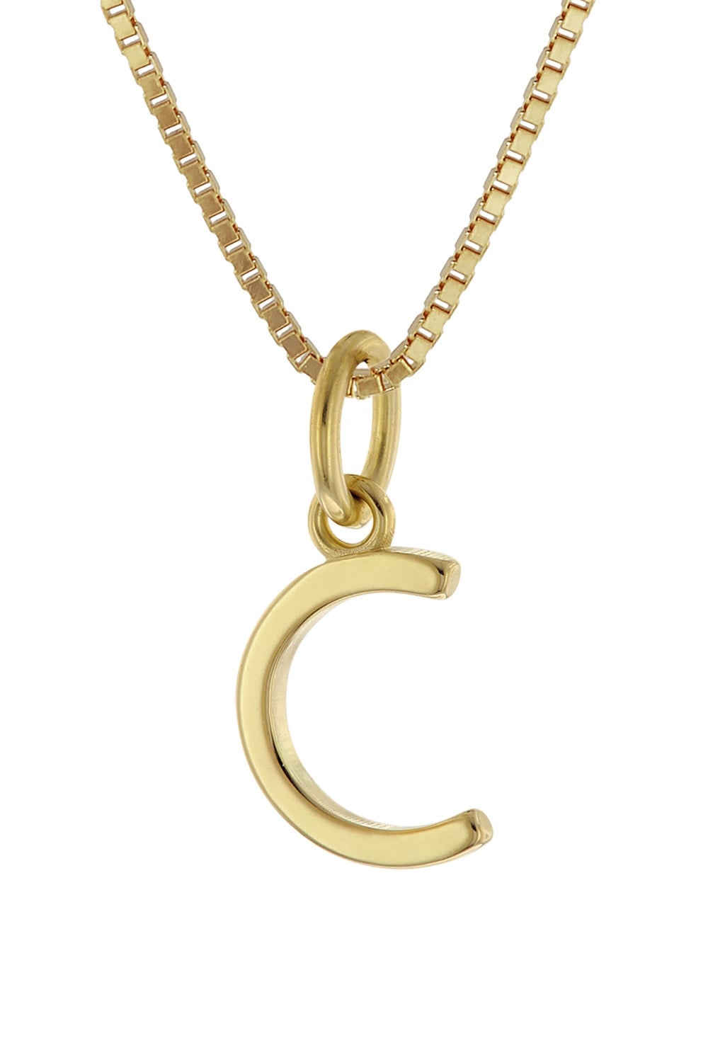 trendor 15255-C Damen-Kette mit Buchstabe C Anhänger Gold auf Silber 925