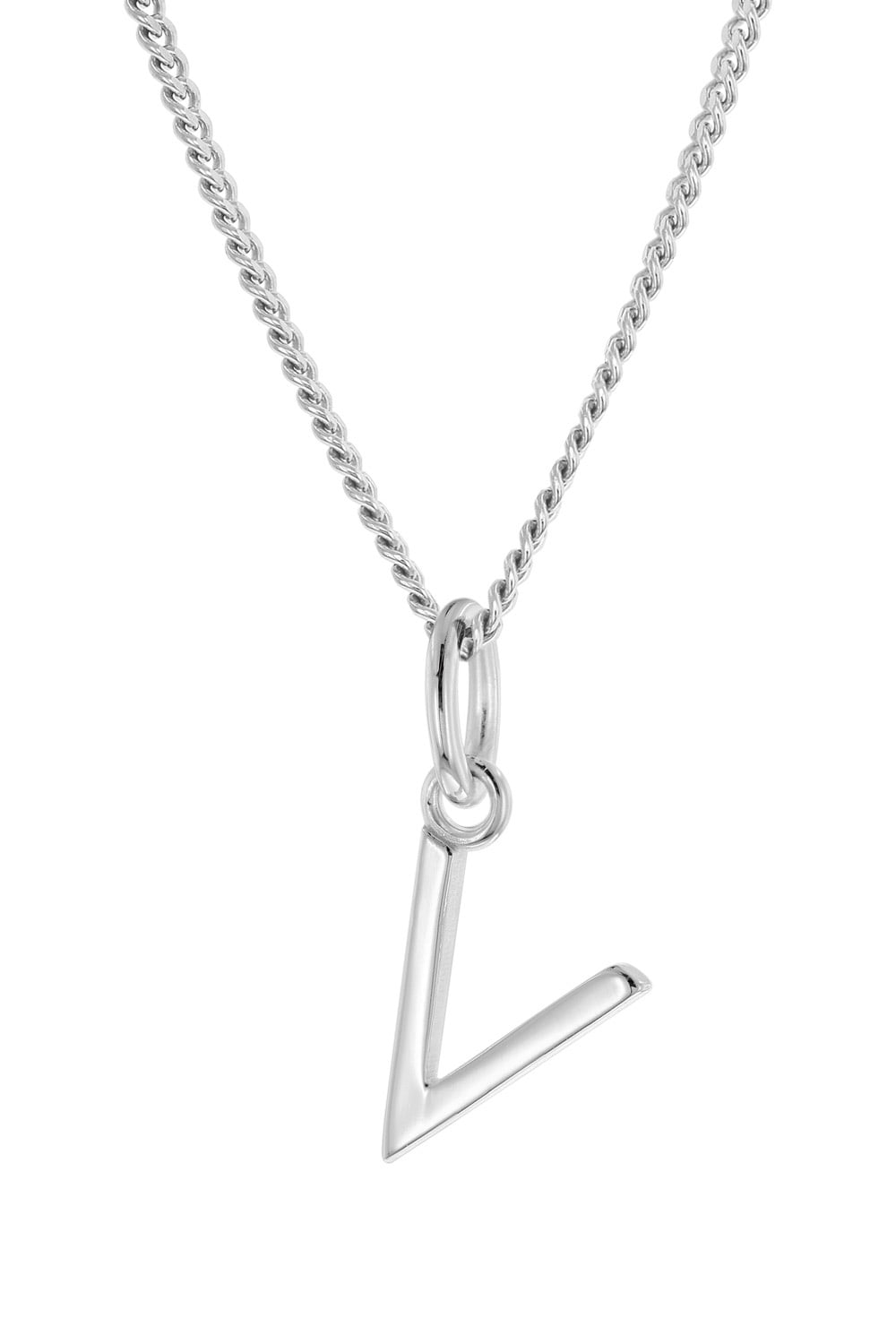 trendor 15210-V Damen-Kette mit Buchstabe V Anhänger Silber 925