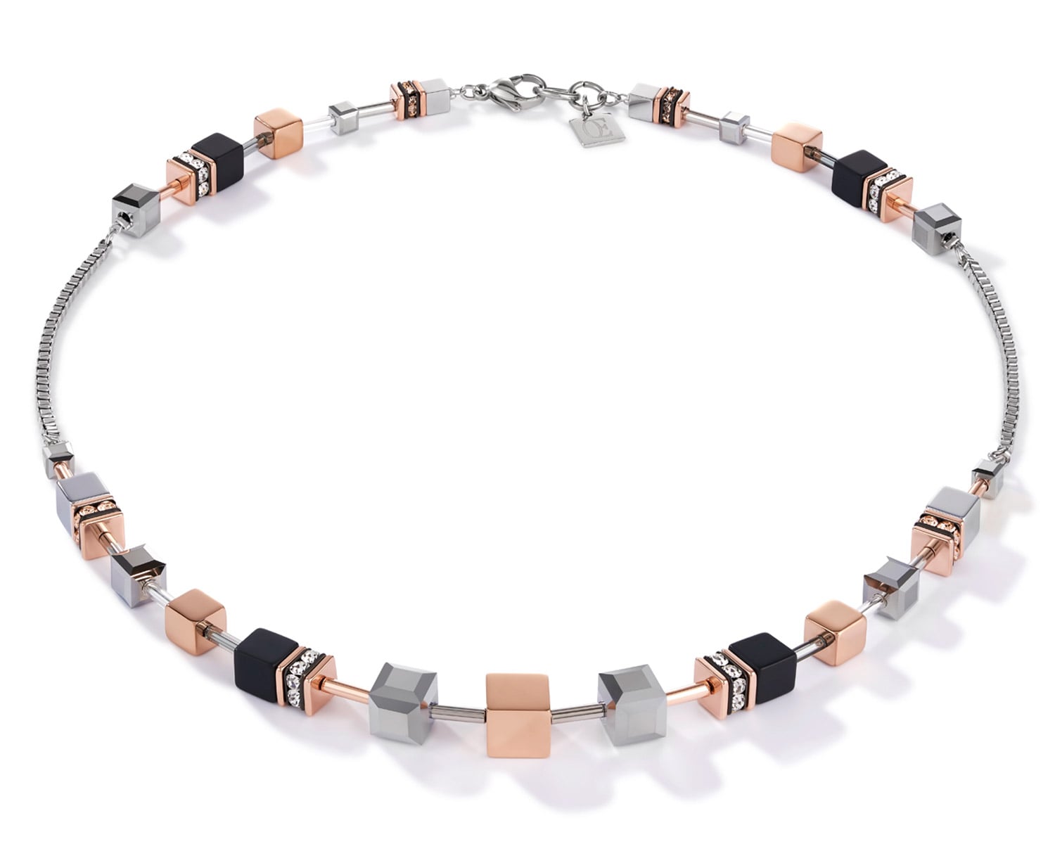 Coeur de Lion 5008/10-1631 Damen-Collier Edelstahl roségold-silber
